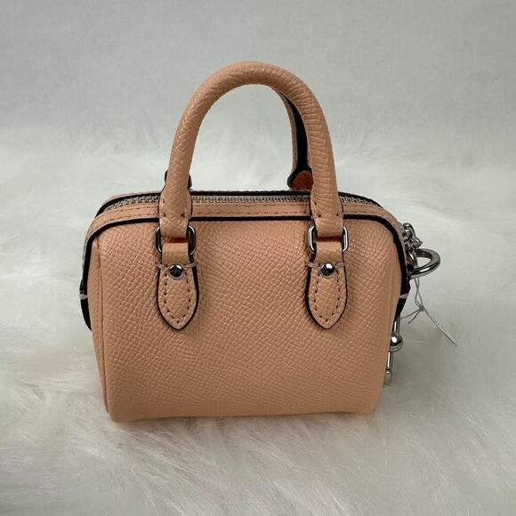 Coach Mini Rowan Satchel Bag Charm In Faded Blush Keychain CU279 NWT - Picture 2 of 5